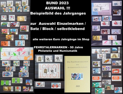 Bund 2023 briefmarken auswahl - 2023,