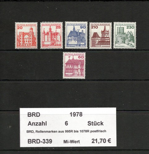 Brd rollenmarken aus - 6,