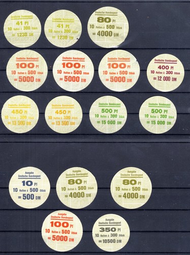 Bund rollenmarken lot von - bund, 16