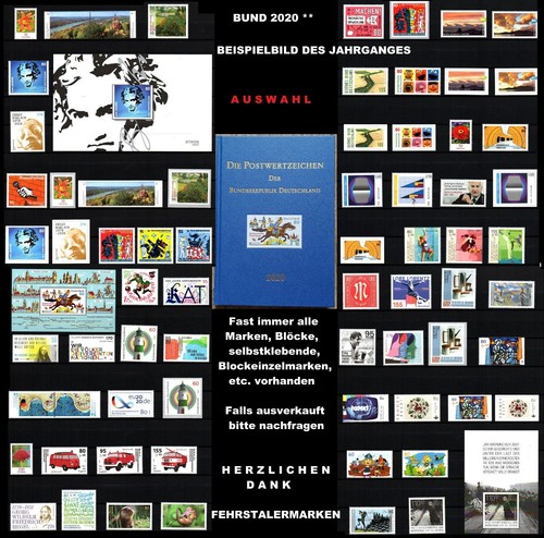 Bund 2020 briefmarken - bund,