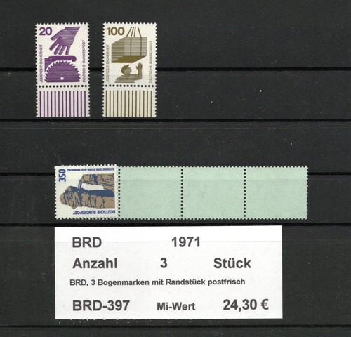 Brd marken aus - brd,, bogen