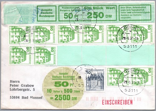 Bund einschreiben mifr nr - bund, mi.nr