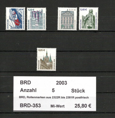 Brd rollenmarken aus 2322r - 5,